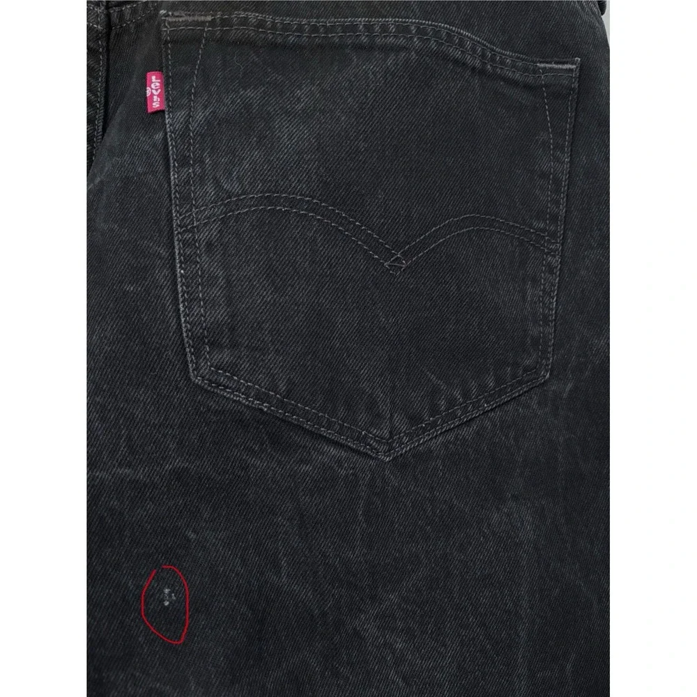 Levi's 501xx Button Fly Jeans Men‎ 44x30 Black Straight Leg Dark Wash Boot Cut